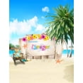 thumbnail image 1 of ABPHOTO Polyester Coconut Tree Beach Cute Bear Photography Backdrops Photo Props Studio Background 5x7ft, 1 of 2