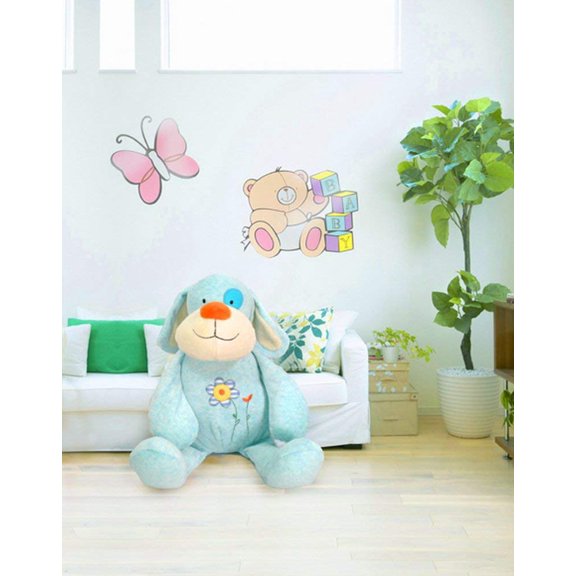 ABPHOTO Polyester Cute Cartoon Dog Bear Painting Wall Photography Backdrops Photo Props Studio Background 5x7ft