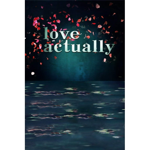 ABPHOTO Polyester Deep Blue Love Actually Letter Wall Floor Pure Wedding Mural 5x7ft Studio Photography Backdrops
