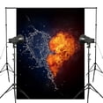 thumbnail image 1 of ABPHOTO Polyester Exquisite Water and Fire Backdrops for Photography Heart-shaped Pattern Photo Backdrops Wedding Photo Studio Background Props 5x7ft, 1 of 5