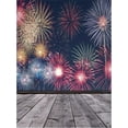 thumbnail image 1 of ABPHOTO Polyester Firework Backdrop Photography Wood Floor Happy New Years Photo Backgrounds 5x7ft, 1 of 2