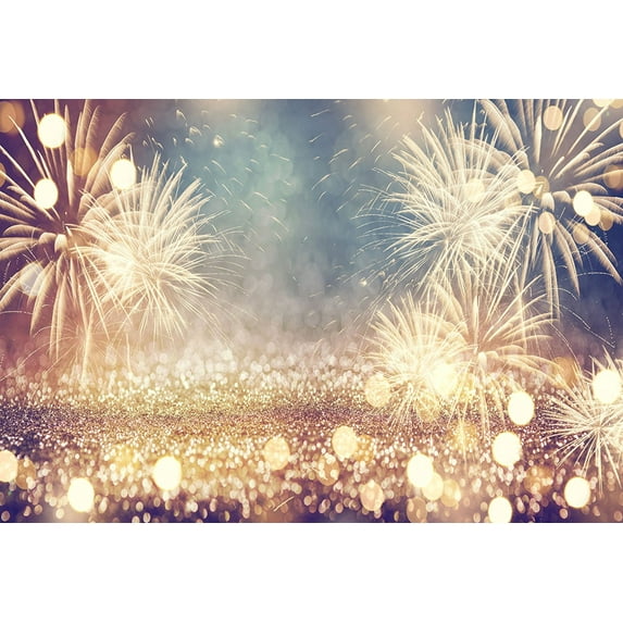 ABPHOTO Polyester Fireworks Backgound Photography 7x5ft, blue background