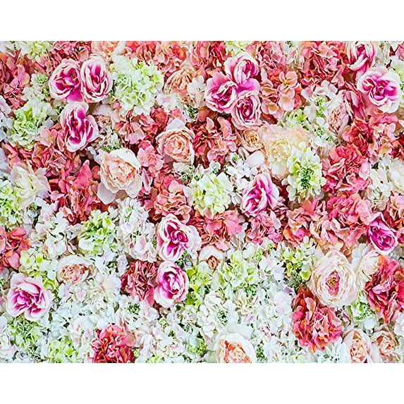 ABPHOTO Polyester Flower Backdrop Photography Flora Photo Background for Portrait Event Party 7x5ft