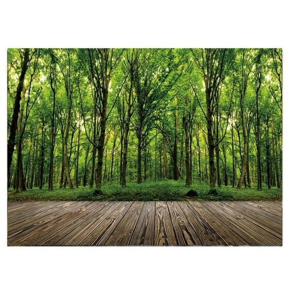ABPHOTO Polyester Forest with The Wood Floors Backdrops 7x5ft Photography Backgrounds Photo Props for Studio or Stage
