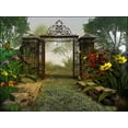 thumbnail image 1 of ABPHOTO Polyester Gate to Magic Garden Photo Backdrop Spring Floral Flowers Backdrops Photography Fairy Tale Background 7x5ft, 1 of 2