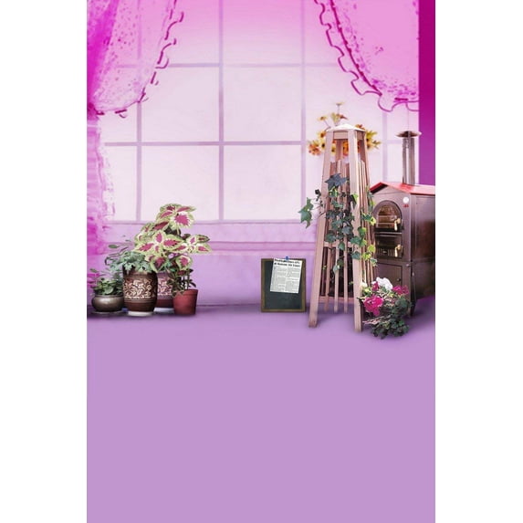 ABPHOTO Polyester Girls Baby Room Wallpaper Cloth Mural Pink World Bedroom Studio Props Photo Backgrounds 5x7ft