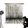 thumbnail image 1 of ABPHOTO Polyester Grey Wood Background Bokeh Sliver Photo Backdrop Glitter Props for Newborn Photographer Fond Studio Photography 5x7ft, 1 of 4