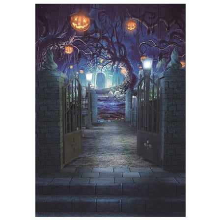 ABPHOTO Polyester Halloween Backdrop Photography Prop Studio Photo Background 5x7ft