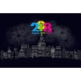 thumbnail image 1 of ABPHOTO Polyester Happy 2018 New Years Backdrop 7x5ft, city background, 1 of 2