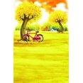 thumbnail image 1 of ABPHOTO Polyester Kids Painting Yellow Photo Backgrounds Land Field Trees Bicycle 5x7ft Studio Photography Backdrops Mural, 1 of 2