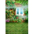 thumbnail image 1 of ABPHOTO Polyester Lawn Green Grass Flower Garden House Wedding Studio Props 5x7ft Photography Backdrops, 1 of 2