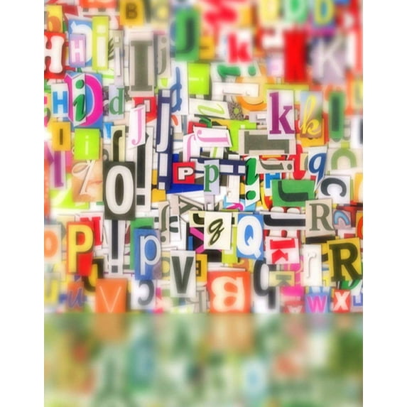 ABPHOTO Polyester Letter of the Alphabet Photography Backdrops Photo Props Studio Background 5x7ft