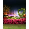 thumbnail image 1 of ABPHOTO Polyester Meadow Green Heart Love Pink Flowers Photography Backdrops Photo Props Studio Background 5x7ft, 1 of 2