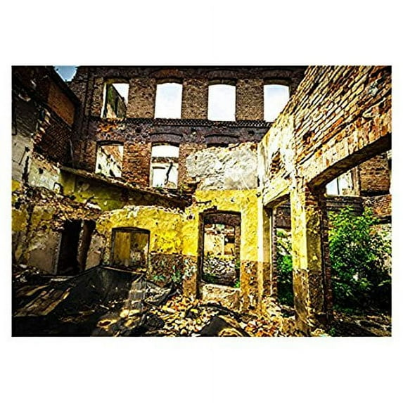 ABPHOTO Polyester Photo Props Background Gate For Brick Wall Photography Backdrops 7x5ft