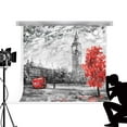 thumbnail image 1 of ABPHOTO Polyester Photography Backdrop Eiffel Tower Background Oil Painting Style Photocall for Wedding Studio Photos 7x5ft, 1 of 4