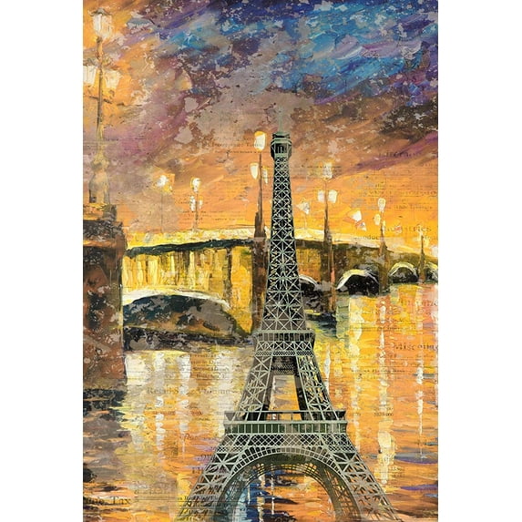 ABPHOTO Polyester Photography Backdrops Painting Eiffel Tower Background Paris Theme Party Photoshoot Backdrop 5x7ft