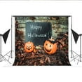 thumbnail image 1 of ABPHOTO Polyester Photography Background Happy Halloween Words Photo Booth Pumpkin Wooden Wall Backdrop Falls for Studio Photos 7 X 5 ft 2.2x1.5m, 1 of 4