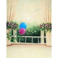 thumbnail image 1 of ABPHOTO Polyester Pink Flowers Balloon Photography Backdrops Photo Props Studio Background 5x7ft, 1 of 2