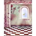 thumbnail image 1 of ABPHOTO Polyester Pink Room of Children Cartoon Wall Photography Backdrops Photo Props Studio Background 5x7ft, 1 of 2