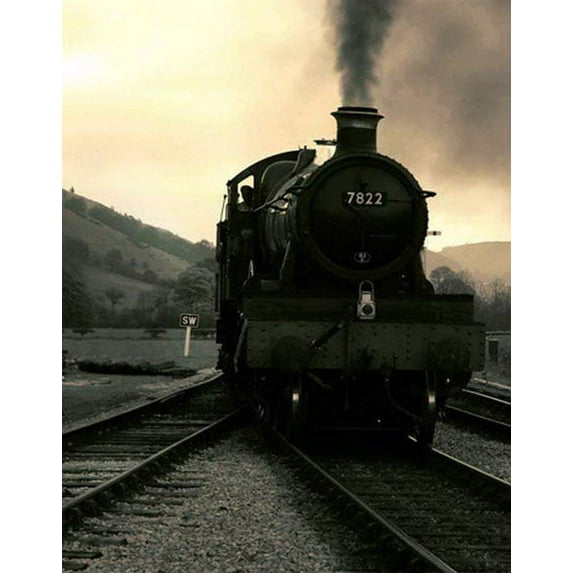 ABPHOTO Polyester Railway Train Photography Backdrops Photo Props Studio Background 5x7ft