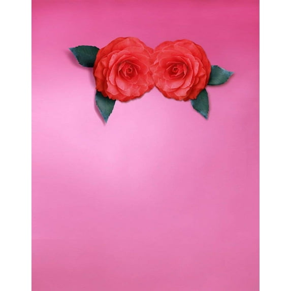 ABPHOTO Polyester Red Flower Photography Backdrops Photo Props Studio Background 5x7ft
