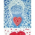 thumbnail image 1 of ABPHOTO Polyester Red Heart Love Photography Backdrops Photo Props Studio Background 5x7ft, 1 of 2
