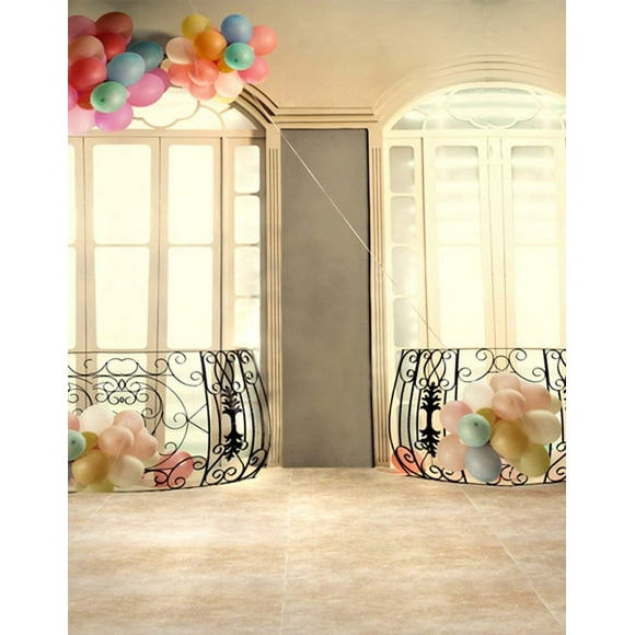 ABPHOTO Polyester Room Balloon Photography Backdrops Photo Props Studio Background 5x7ft
