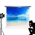 thumbnail image 1 of ABPHOTO Polyester Sea Photo Backdrop Blue Sky Studio Photographic Backgrounds Summer Photo Booth for Photography 7x5ft, 1 of 4
