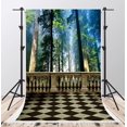 thumbnail image 1 of ABPHOTO Polyester Spring Photo Backdrops Family Corridor Black and White Background for Photography 5x7ft, 1 of 4