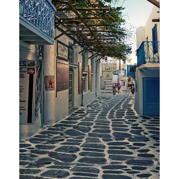 ABPHOTO Polyester Stone Floor Building Photography Backdrops Photo Props Studio Background 5x7ft