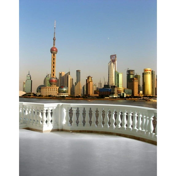 ABPHOTO Polyester Street White Bridage Photography Backdrops Photo Props Studio Background 5x7ft