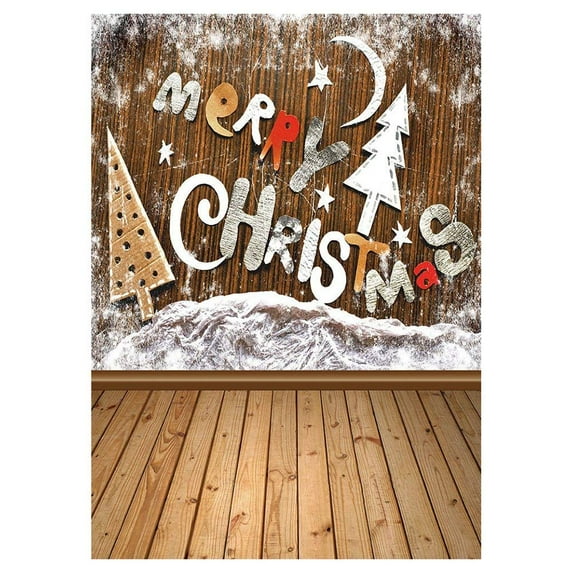 ABPHOTO Polyester Studio Backdrop MERRY Christmas Photography Prop Photo Background 5x7ft