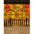 thumbnail image 1 of ABPHOTO Polyester Sunset View Bridge Path Lantern Yellow Leaf River 5x7ft Studio Props Mural Photo Backgrounds, 1 of 2
