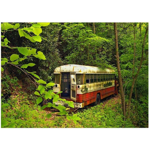 ABPHOTO Polyester Thicket with Scrap Cars Backdrops 7x5ft Photography Backgrounds Photo Props for Studio or Stage
