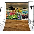 thumbnail image 1 of ABPHOTO Polyester Urban graffiti wall 5x7ft Indoor Studio Photography Background Backdrop, 1 of 4