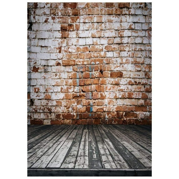 ABPHOTO Polyester Vintage Brick Wall Photography Background Photo Backdrops Studio Props 5x7ft