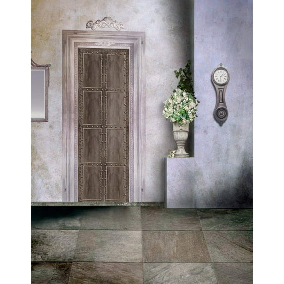 ABPHOTO Polyester Vintage Living Room Flowers Photography Backdrops Photo Props Studio Background 5x7ft