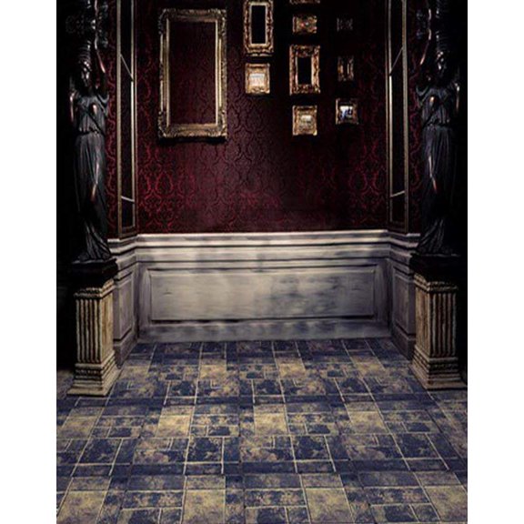 ABPHOTO Polyester Vintage Room Brick Floor Photography Backdrops Photo Props Studio Background 5x7ft