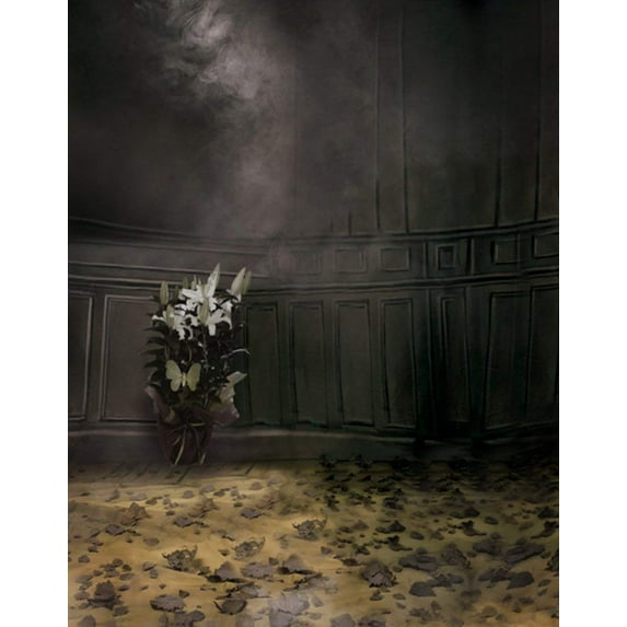 ABPHOTO Polyester Vintage Room Flowers Photography Backdrops Photo Props Studio Background 5x7ft