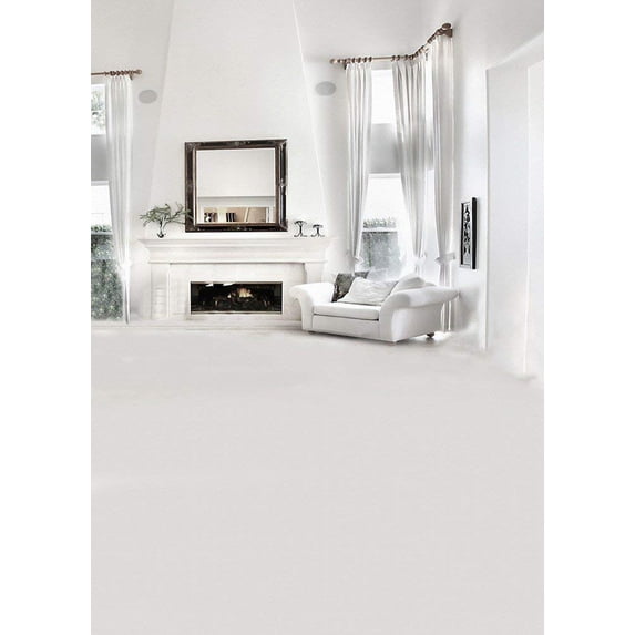 ABPHOTO Polyester White Bedroom Indoor Scene Wedding Studio Props 5x7ft Photography Backdrops