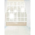 thumbnail image 1 of ABPHOTO Polyester White Curtain Window Backdrops Photo Props Studio Background 5x7ft, 1 of 2