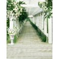 thumbnail image 1 of ABPHOTO Polyester White Flowers Corridor Photography Backdrops Photo Props Studio Background 5x7ft, 1 of 2