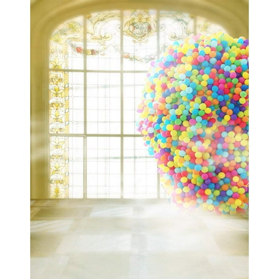 ABPHOTO Polyester Window Balloon Photography Backdrops Photo Props Studio Background 5x7ft