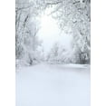 thumbnail image 1 of ABPHOTO Polyester Winter Season White Snow Tree Hoarfrost White Land Nature Scenery Studio Props 5x7ft Photography Backdrops, 1 of 2