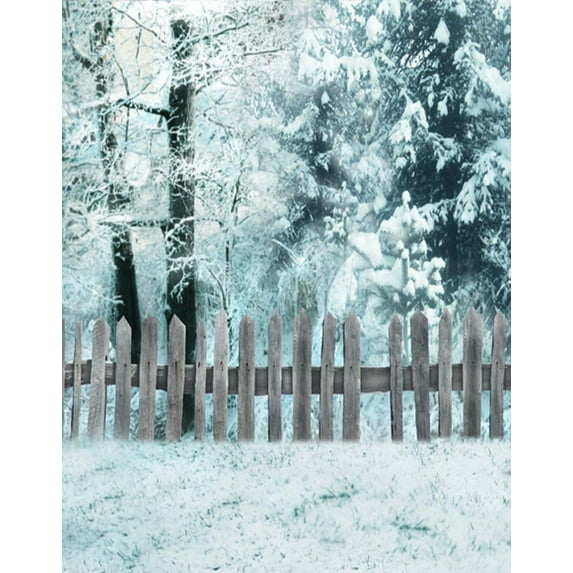 ABPHOTO Polyester Winter Snow Tree Photography Backdrops Photo Props Studio Background 5x7ft
