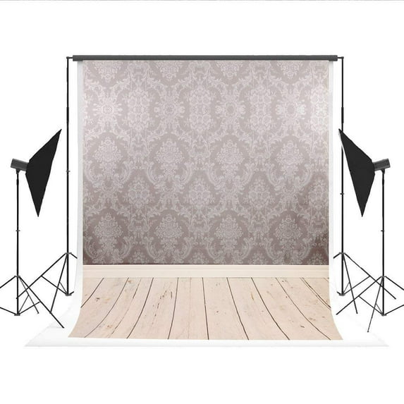 ABPHOTO Polyester Wooden Floor Backdrop for Photography Portable Wallpaper Photographic Studio Props Background 5x7ft