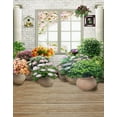 thumbnail image 1 of ABPHOTO Polyester Wooden Floor Flowers Photography Backdrops Photo Props Studio Background 5x7ft, 1 of 2