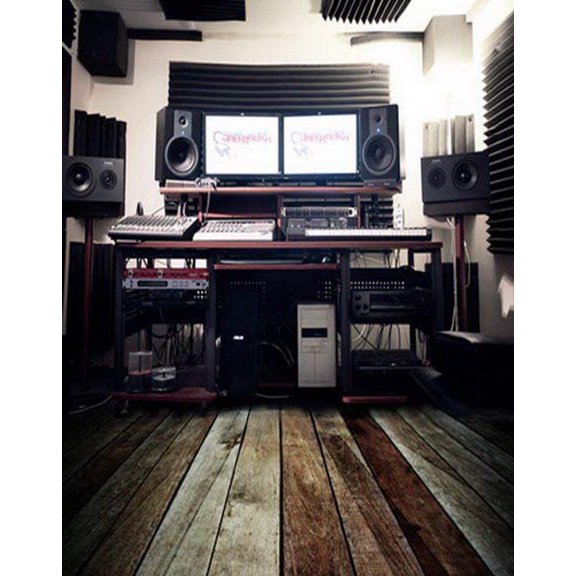 ABPHOTO Polyester Wooden Floor Studio Photography Backdrops Photo Props Studio Background 5x7ft