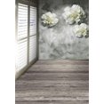 thumbnail image 1 of ABPHOTO Polyester Wooden Floor Vintage Wall Flowers Photography Backdrops Photo Props Studio Background 5x7ft, 1 of 2