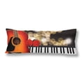 thumbnail image 1 of ABPHOTO Red Roses Piano Guitar Midnight Time Holiday Night Pillow Covers Pillowcase 20x60 inch Body Pillow Case Protector, 1 of 2